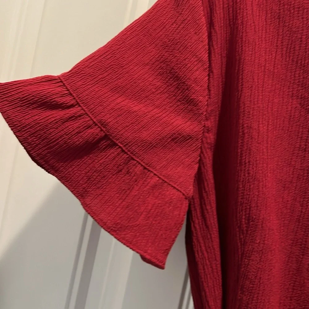 Banana Republic Red Ruffle Dress - Picture 13 of 16